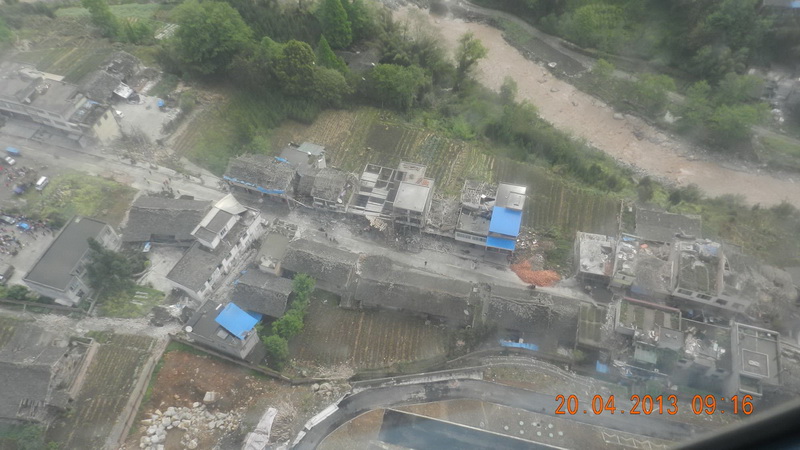 الصور الجوية للمنطقة المنكوبة بالزلزال في مقاطعة سيتشوان (8)