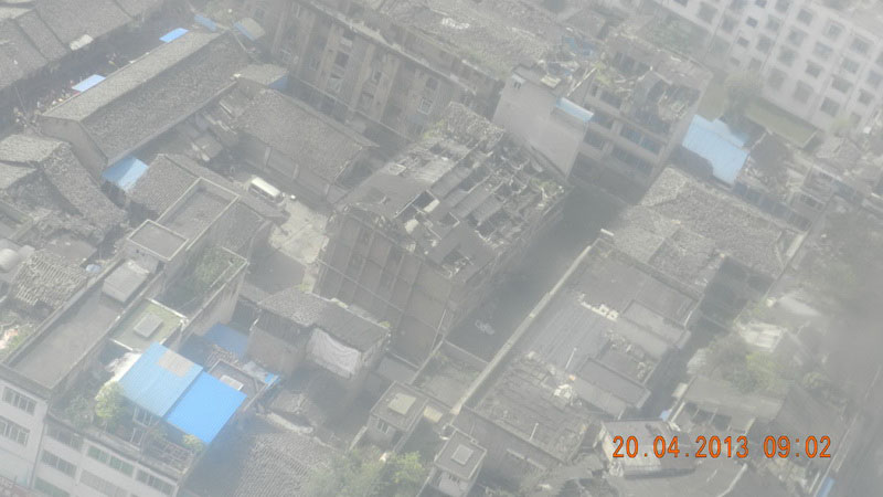 الصور الجوية للمنطقة المنكوبة بالزلزال في مقاطعة سيتشوان