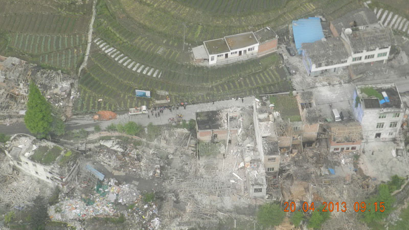 الصور الجوية للمنطقة المنكوبة بالزلزال في مقاطعة سيتشوان (6)