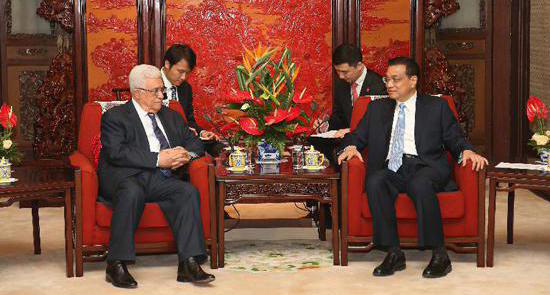 رئيس مجلس الدولة الصيني يؤكد دعم بلاده للقضية الفلسطينية 