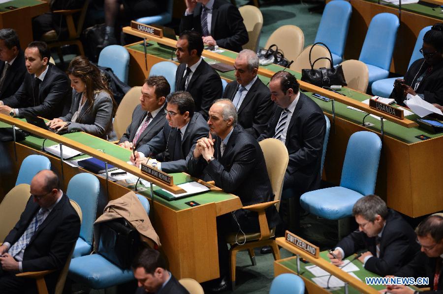 رئيس الجمعية العامة للأمم المتحدة يدعو إلى بدء عملية سياسية لإنهاء أزمة سوريا  (2)