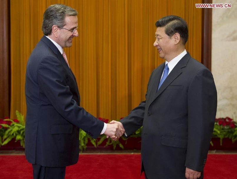 الرئيس الصيني يلتقي رئيس الوزراء اليوناني ويدعو الى شراكة أقوى بين البلدين