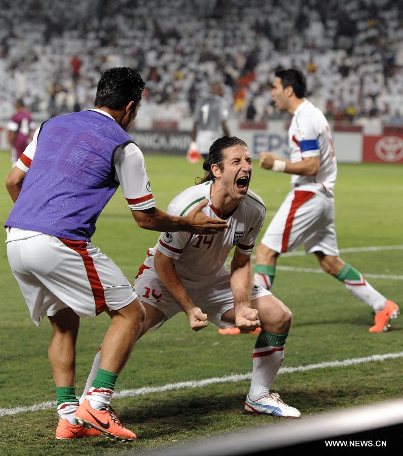 ايران تهزم قطر وتحافظ على حظوظها في التأهل الى مونديال البرازيل