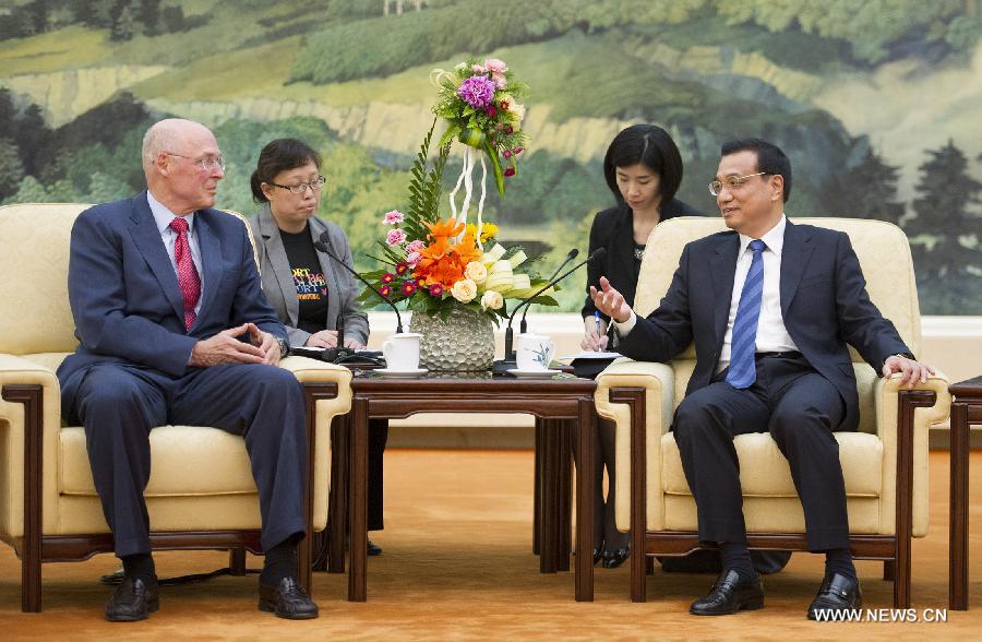 رئيس مجلس الدولة الصينى يجتمع مع وزير الخزانة الأمريكى السابق (2)