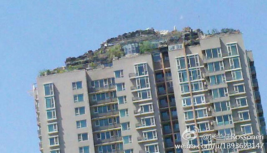 أستاذ جامعي ببكين أمضى 6 سنوات في بناء فيلا فاخرة على سقف عمارة بطريقة غير شرعية (9)