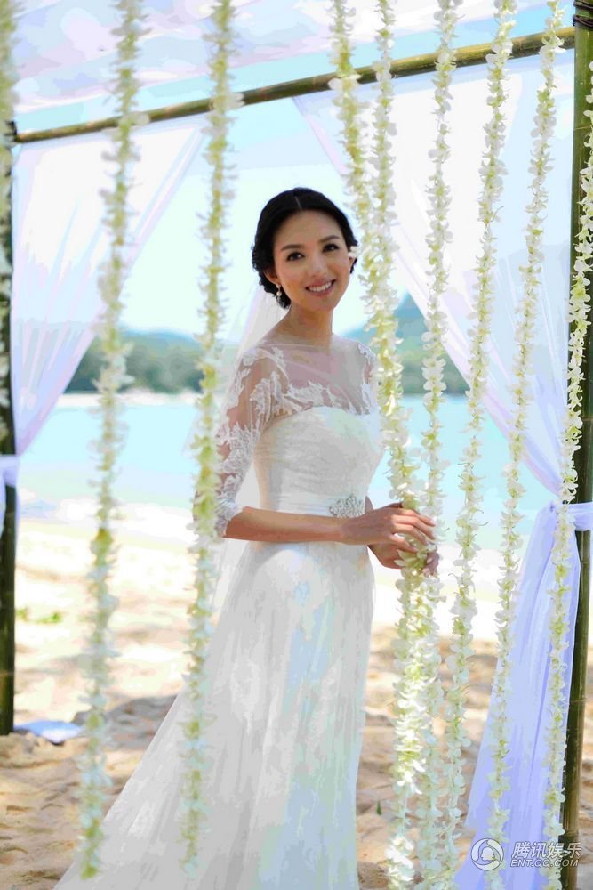 ملكة الجمال الصينية تشانغ تسي لين تقيم حفلة زفاف في تايلاند  (6)