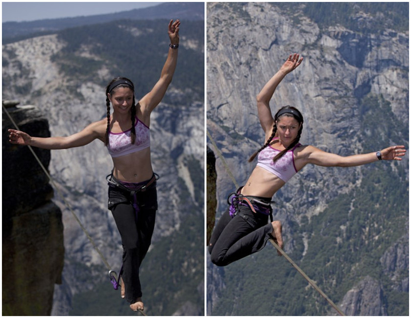 صور مذهلة جدا! الحركات الصعبة للنساء على الحبل على إرتفاع ألف متر (7)