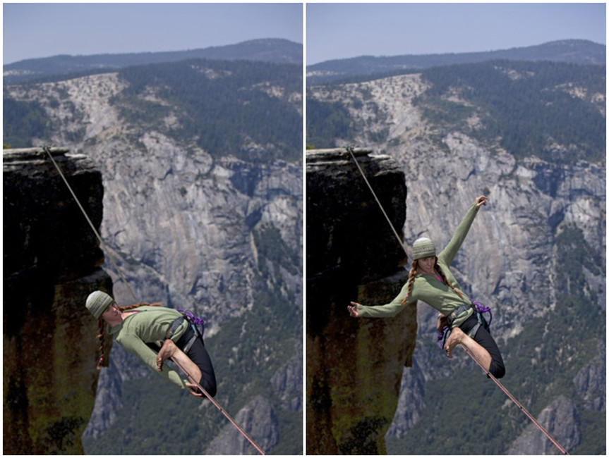 صور مذهلة جدا! الحركات الصعبة للنساء على الحبل على إرتفاع ألف متر (5)