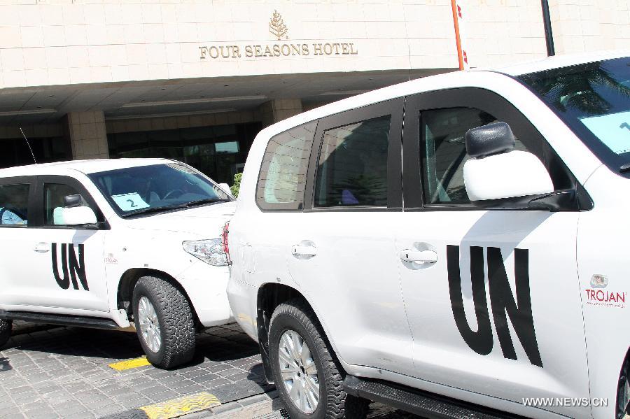 مفتشو الأمم المتحدة يتوجهون إلى لاهاي وبحوزتهم عينات من سوريا