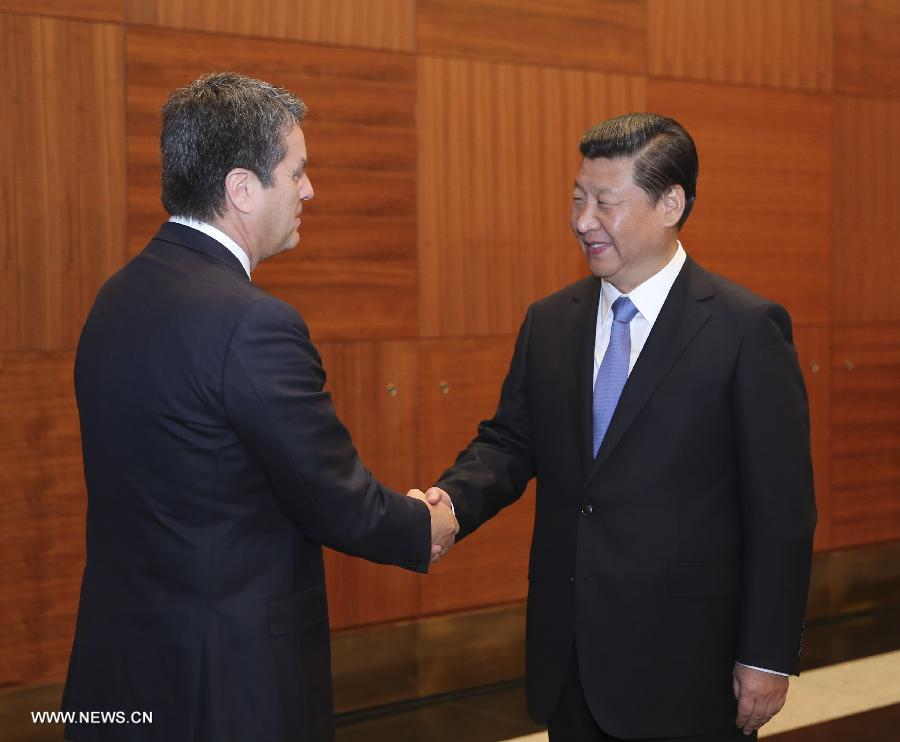 الرئيس الصيني يحث على منظمة التجارة العالمية على القيام بدور أكبر