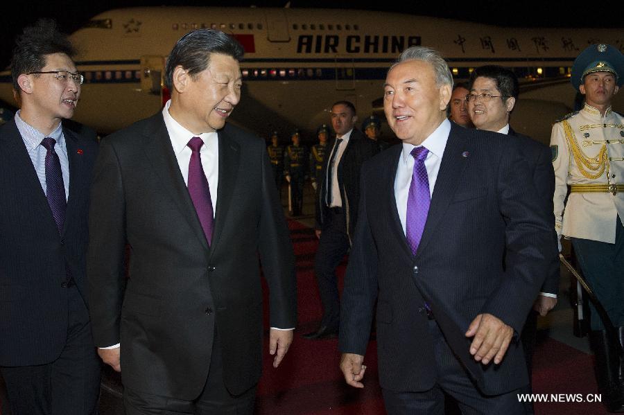 الرئيس الصيني يصل إلى أستانا فى زيارة إلى قازاقستان (2)