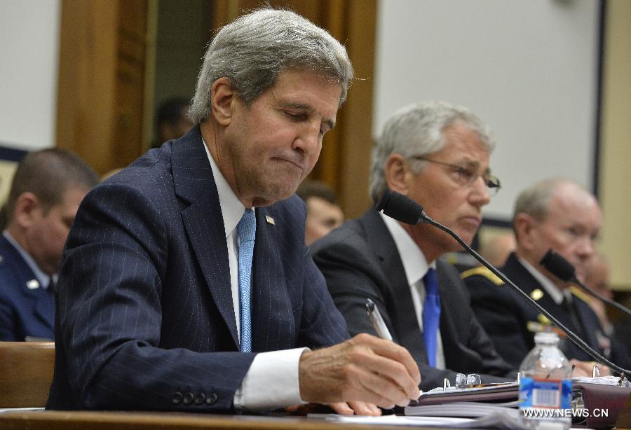 كيري: الولايات المتحدة لن تصبر طويلا على اقتراح روسيا بشأن الأسلحة الكيماوية السورية (2)