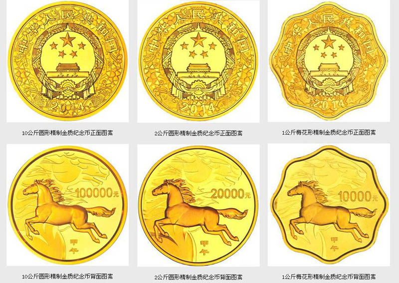 البنك المركزي الصيني يستعد لإصدار النقود الذهبية التذكارية لسنة الحصان  (2)