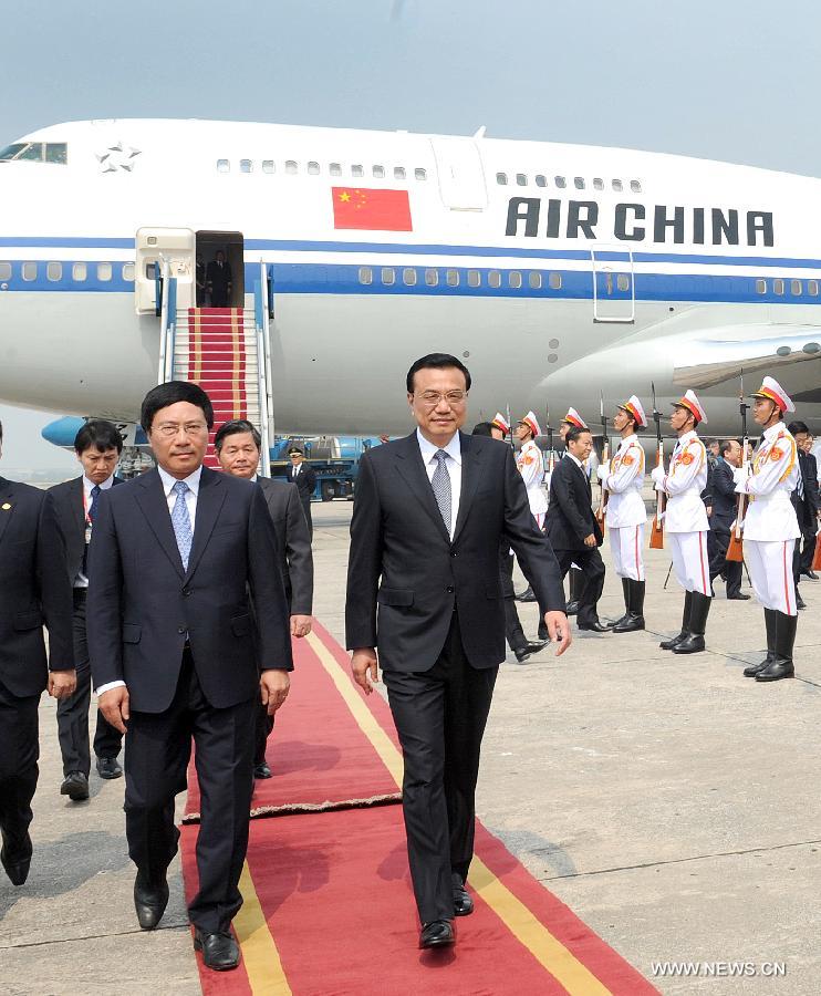 رئيس مجلس الدولة الصينى يصل هانوى فى زيارة رسمية لفيتنام 