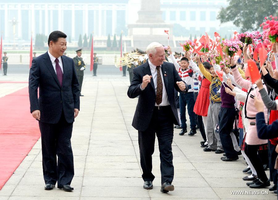 الرئيس الصيني يلتقي بالحاكم الكندي العام 