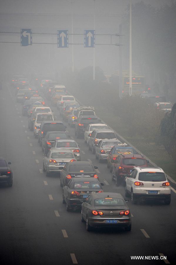 الضباب الدخاني يغلق المدارس والطرق السريعة في شمال شرقي الصين  (7)