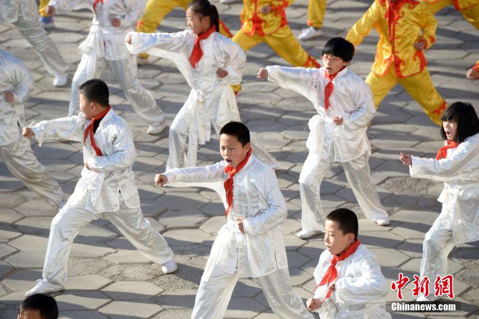 استبدال رياضة الجمباز بالووشو الصيني لتلاميذ في مدرسة ابتدائية صينية  (4)