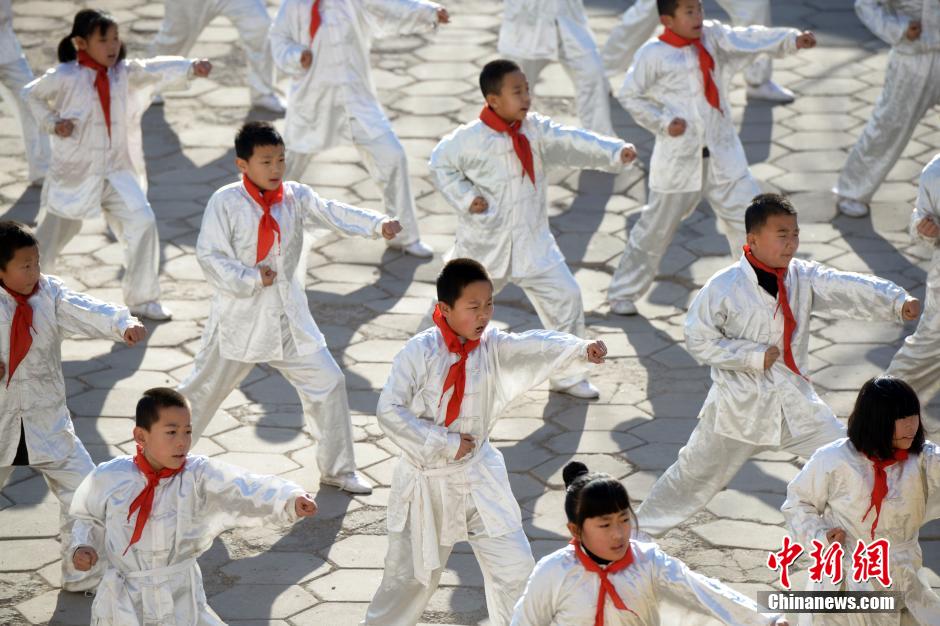 استبدال رياضة الجمباز بالووشو الصيني لتلاميذ في مدرسة ابتدائية صينية  (6)
