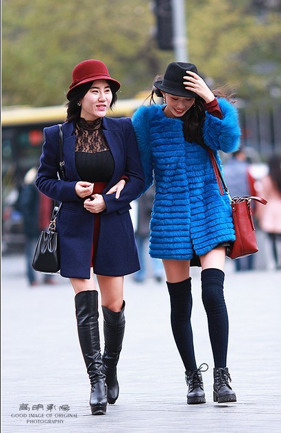 أزياء شوارع بكين: حسناوات يشكلن منظرا جميلا في الشتاء (10)
