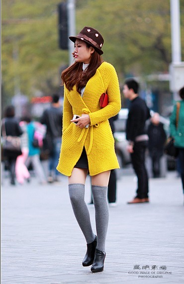 أزياء شوارع بكين: حسناوات يشكلن منظرا جميلا في الشتاء