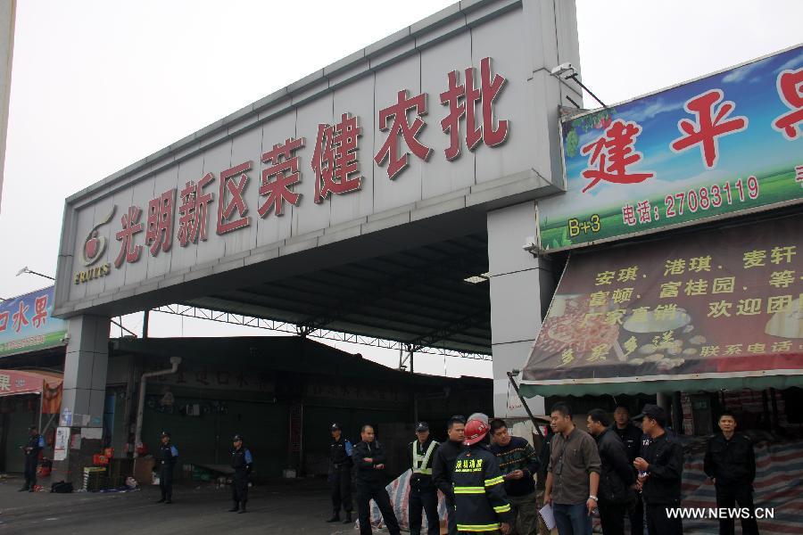 مقتل 15 شخصا على الأقل في حريق اندلع بسوق في شنتشن 