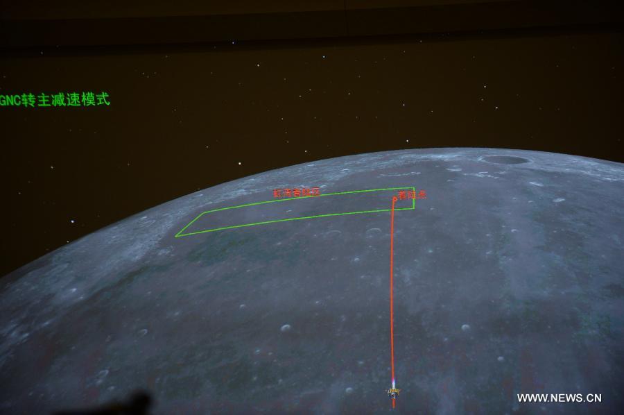 المسبار القمري الصيني تشانغ أ -3 يقوم بهبوط سلسل على سطح القمر (14)