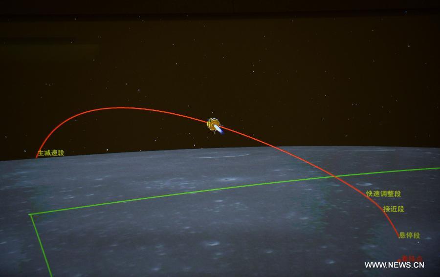 المسبار القمري الصيني تشانغ أ -3 يقوم بهبوط سلسل على سطح القمر (11)