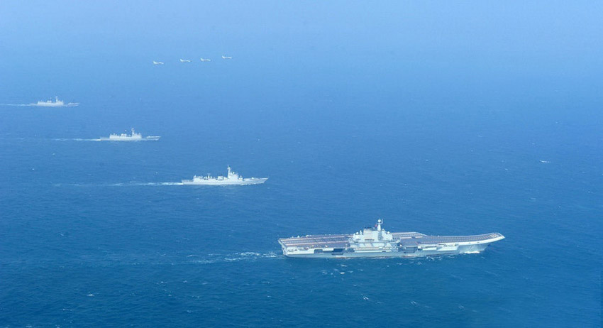 أحدث صور لملاحة أسطول حاملة الطائرات الصينية في بحر الصين الجنوبي  (18)