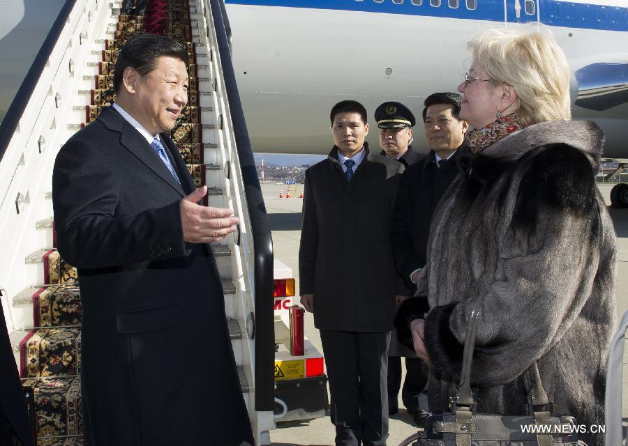 الرئيس الصيني يصل إلى سوتشي لحضور الحفل الافتتاحي للألعاب الاوليمبية الشتوية  (2)