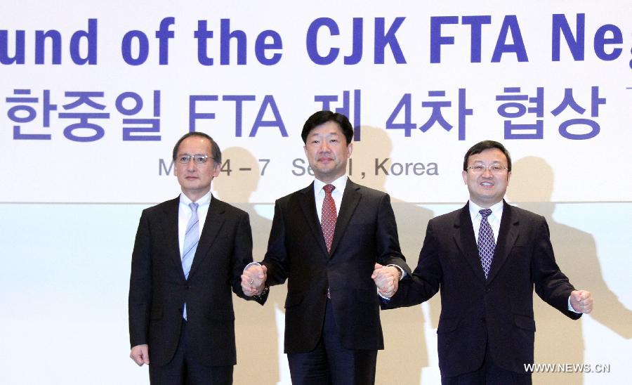 بدء الجولة الرابعة من مفاوضات تحرير التجارة بين الصين وكوريا الجنوبية واليابان