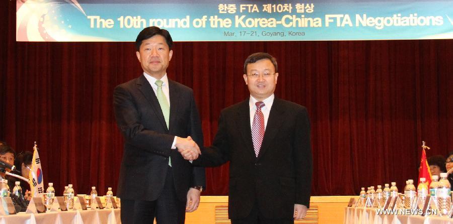 بدء الجولة العاشرة من مفاوضات تحرير التجارة بين الصين وكوريا الجنوبية