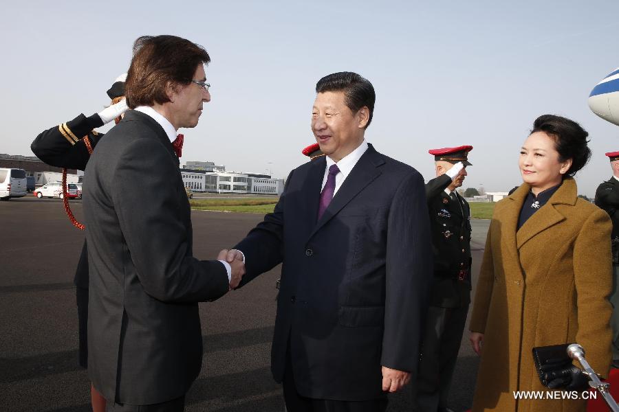 الرئيس الصينى يصل الى بروكسل فى زيارة دولة  (2)