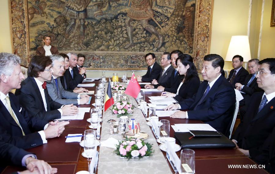 الصين وبلجيكا تتفقان على شراكة شاملة للتعاون والصداقة  (3)