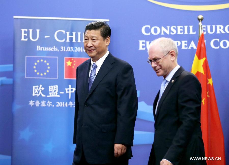 الرئيس الصيني يدعو لبناء 4 شراكات رئيسية مع الاتحاد الأوروبي  (3)