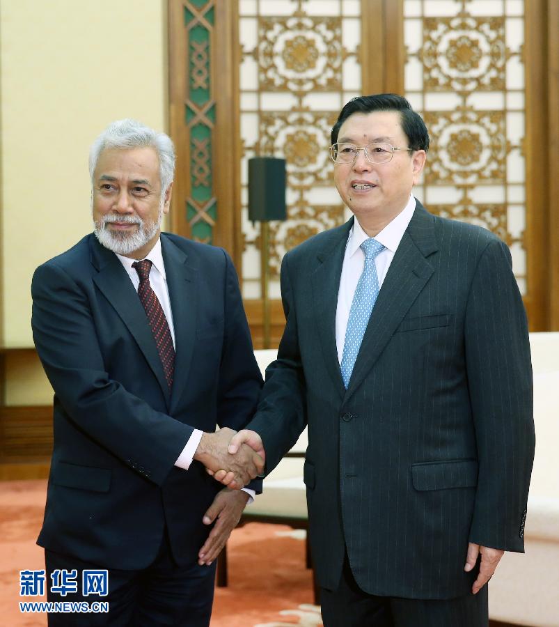 كبير المشرعين الصينيين يجتمع مع رئيس وزراء تيمور الشرقية 