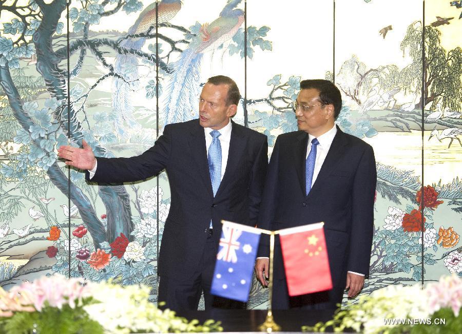 الصين واستراليا تتفقان على الإسراع بمفاوضات اتفاقية التجارة الحرة 