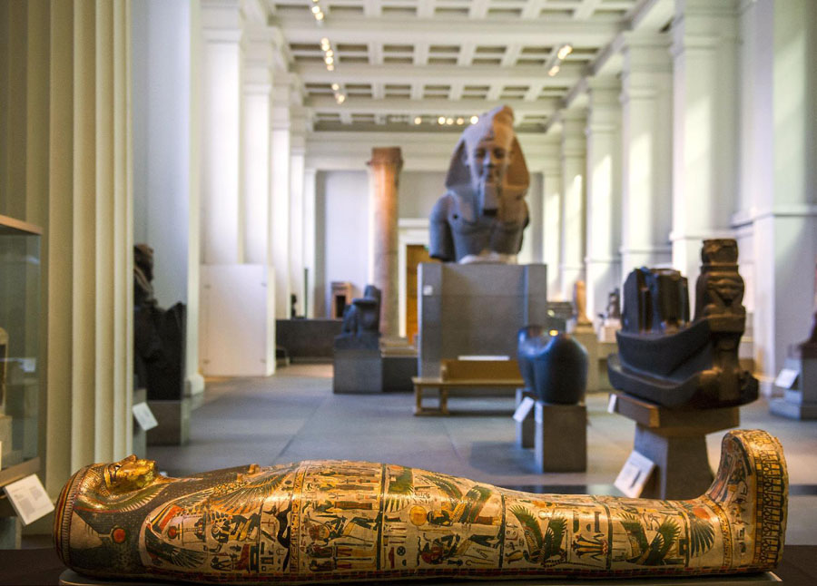 مومياء لكاهنة مصرية تعرض في المتحف البريطاني