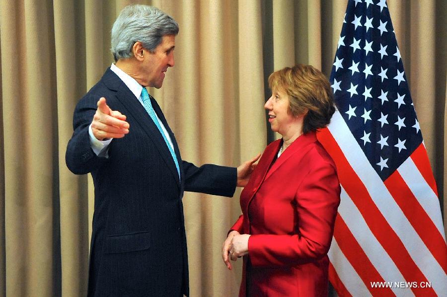 اجتماع بين الولايات المتحدة والاتحاد الاوروبي قبيل محادثات رباعية بشأن اوكرانيا في جنيف (2)