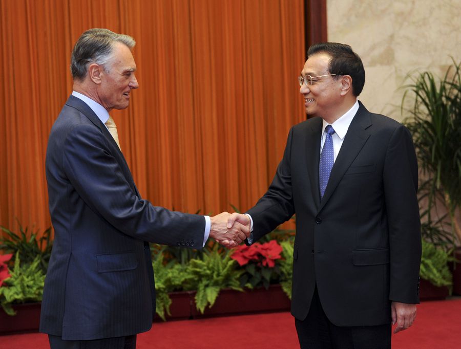 رئيس مجلس الدولة الصيني يلتقي بالرئيس البرتغالي