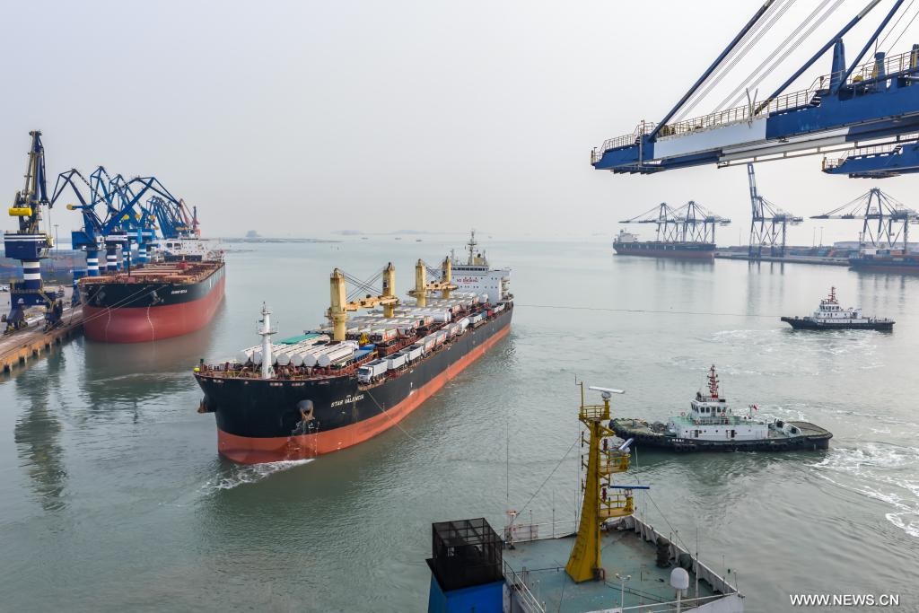 افتتاح خط ملاحي يربط بين ميناء يانتاي بشرقي الصين والسنغال