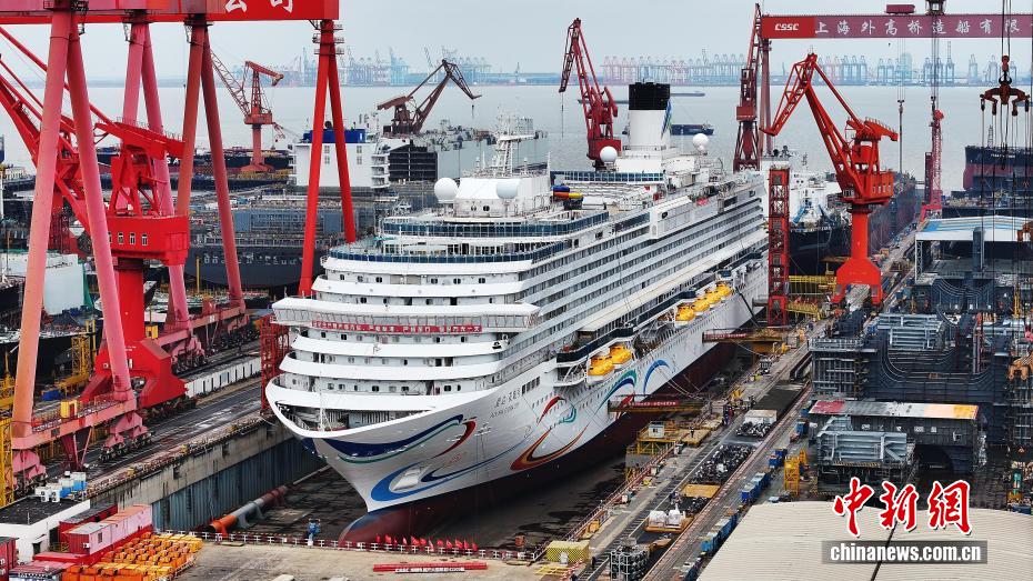 ثاني سفينة سياحية كبيرة مطورة محليا في الصين ستُسلّم بحلول نهاية العام الحالي